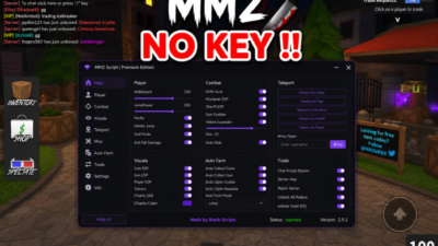 Murder Mystery 2 Script – Auto Farm Coins, Auto Farm Shells, Summer Event & More